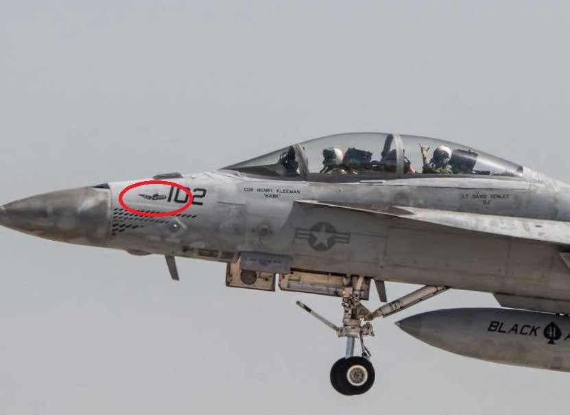 U.S. Navy F/A-18 Super Hornet Returns from 'Operation Epic Fury' Sporting 'Sub Buster' Kill Mark