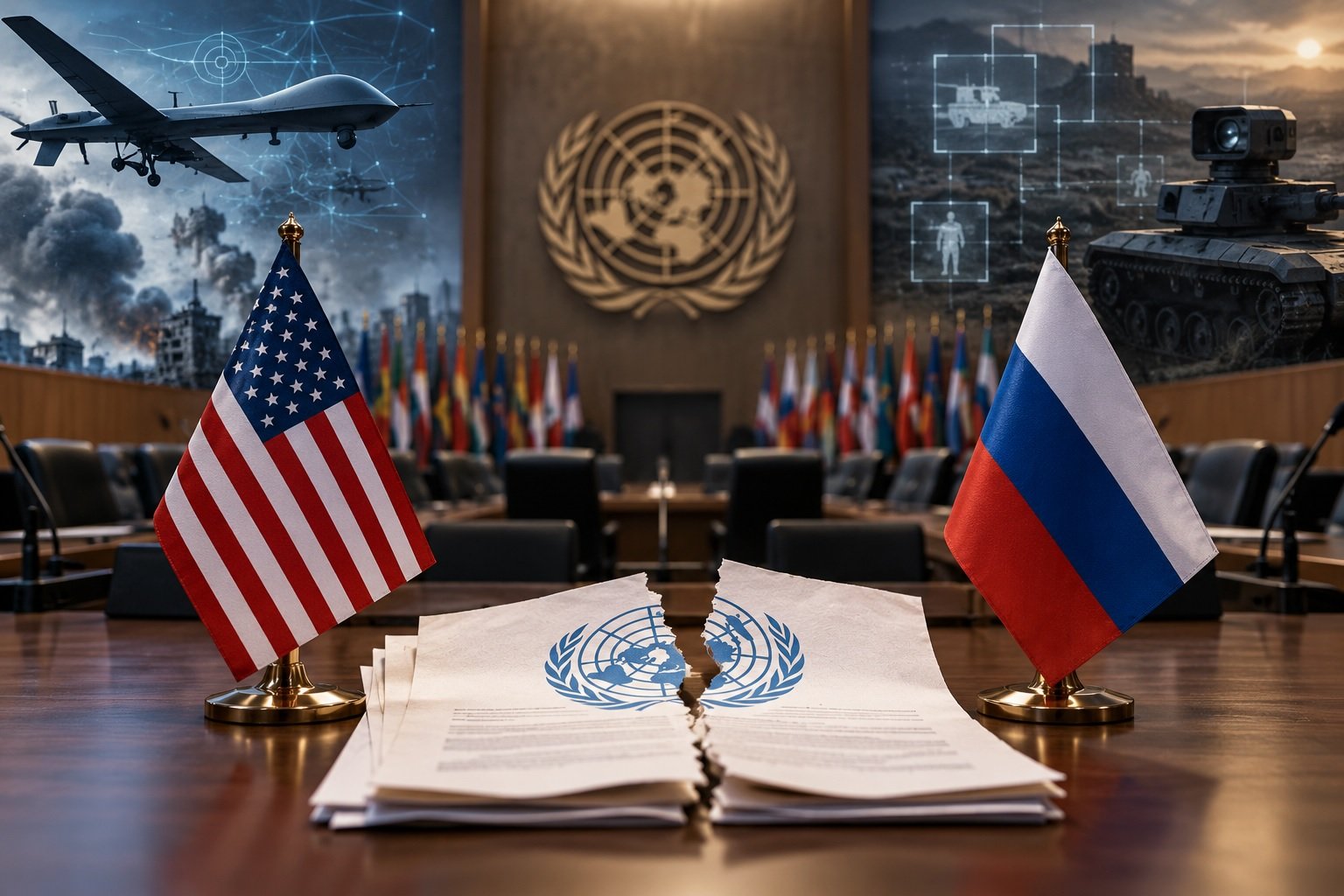 U.S. and Russia Remove Human-Review Rules From Draft UN AI Weapons Framework