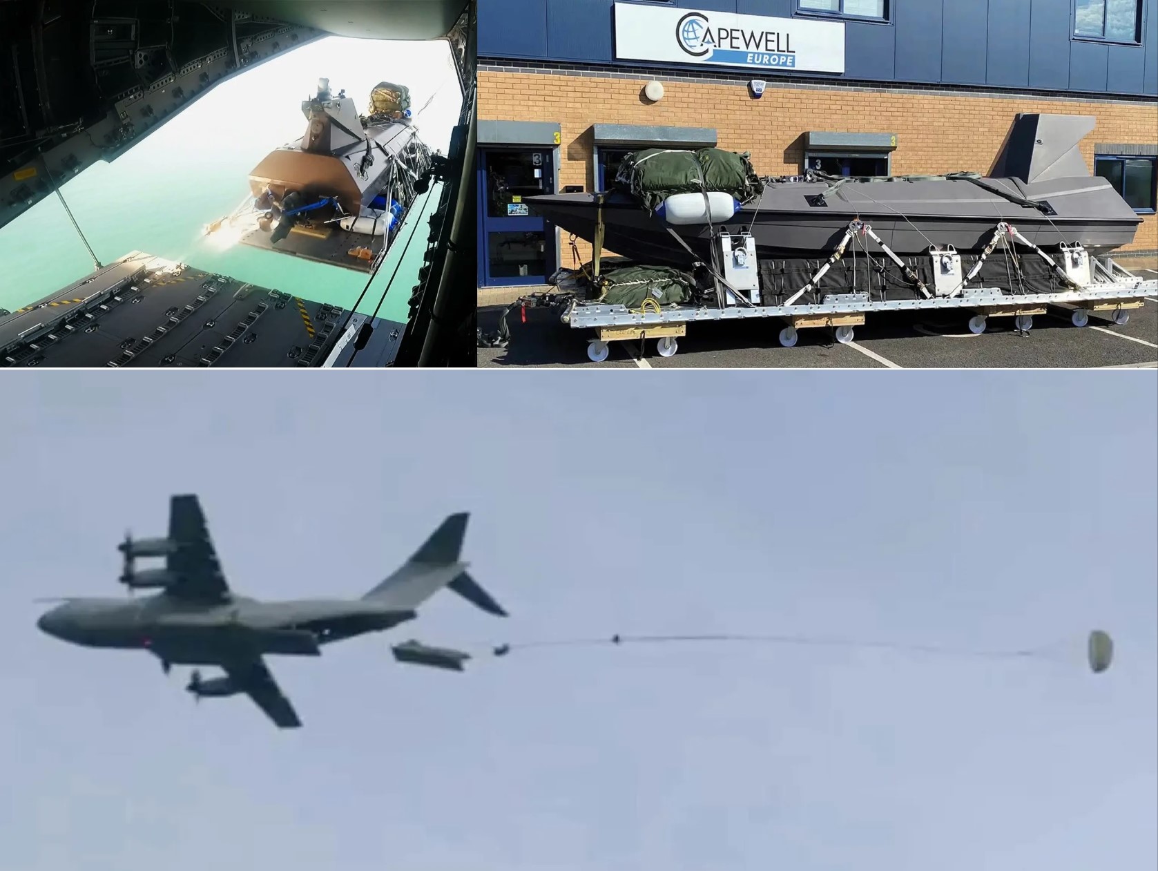 UK Conducts World's First Airdrop of Uncrewed Surface Vessel from A400M Aircraft