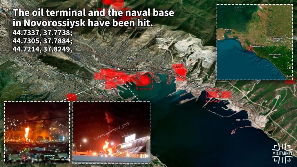 Ukraine Strikes Russian Naval Base in Novorossiysk, Hitting Missile Carriers and Military Assets