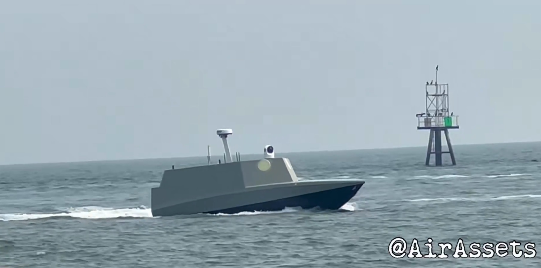Unidentified Uncrewed Surface Vessel Spotted Under U.S. Navy Escort at Little Creek Base