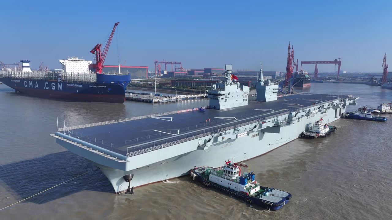 China Sends Type 076 “Drone Carrier” Sichuan for First Sea Trials, First Amphibious Ship Equipped With EMALS