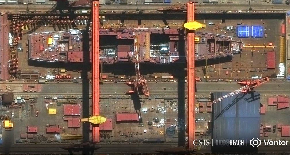 Satellite Imagery Shows Rapid Construction Progress on China&rsquo;s First Nuclear-Powered Aircraft Carrier