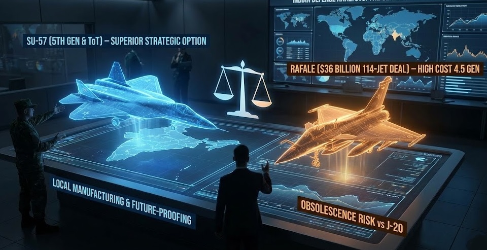 Why Indian Analysts Now See The Su-57 With Full ToT As A Superior Option To A $36 Billion 114-Jet Rafale Deal