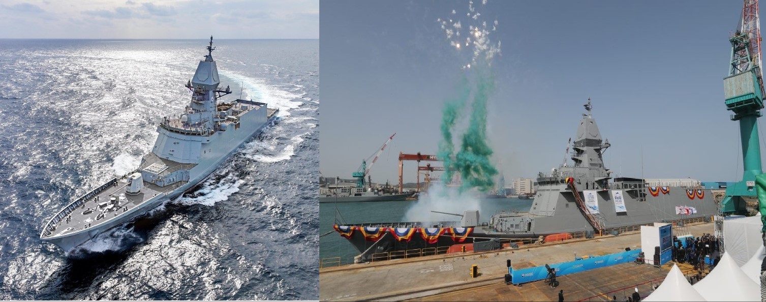 South Korea Launches Third 3600 Ton Chungnam-Class Frigate ROKS Jeonnam