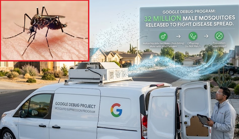 Google Seeks EPA Approval to Release 32 Million Male Mosquitoes to Fight Disease Spread in California and Florida