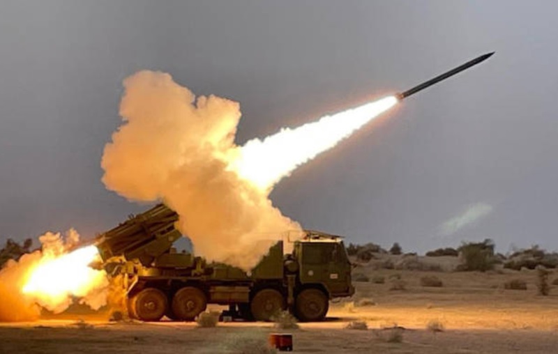 MoD Signs ₹10,147 Crore Contracts with EEL, MIL & BEL for PINAKA Multiple Launch Rocket System Rockets