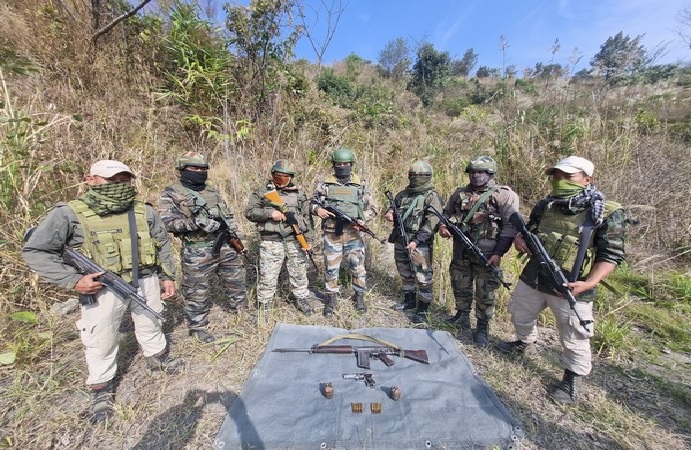 Assam Rifles Discovers Weapons and War Supplies in Mizoram and Manipur