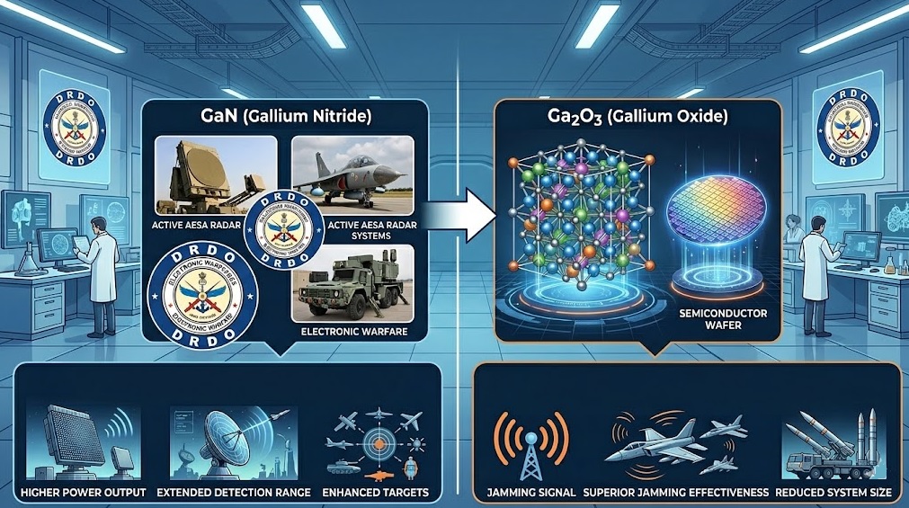 DRDO Moves Beyond GaN, Develops Gallium Oxide for Future Radar and EW Capabilities