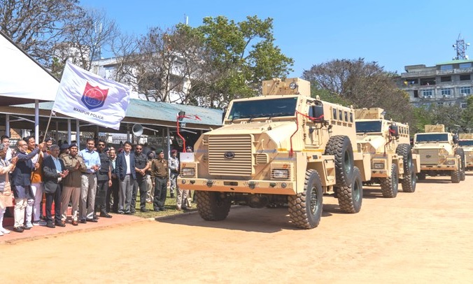 Manipur Police Receive Seven Tata Mine Protected Vehicles for Enhanced Security