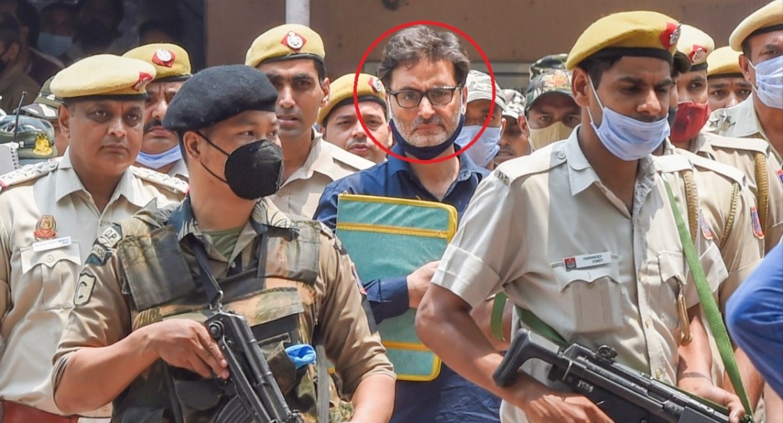 JKLF Chief Yasin Malik Identifiesas Shooter Behind 1990 Killing of Four IAF Men