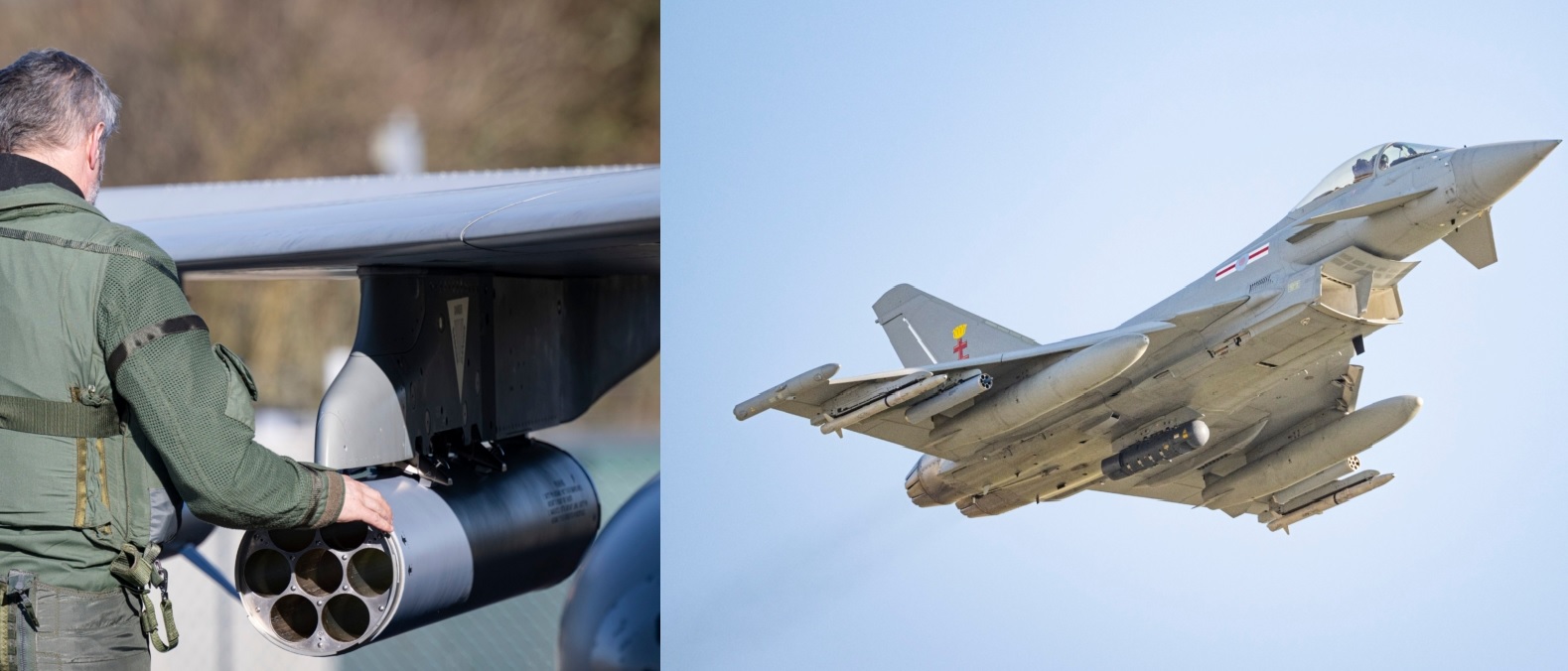 BAE Systems Test-Fires APKWS Rocket from Eurofighter Typhoon for Counter-Drone Swarm Role