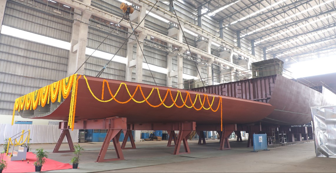 Indian Navy Keel Laying Ceremony for Indigenous Cadet Training Ship