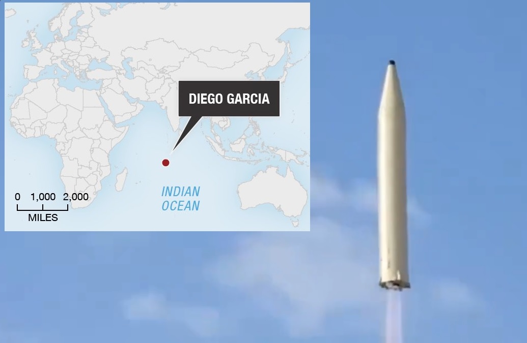 Iran Fires Two Long Range Ballistic Missiles at U.S.-UK Base Diego Garcia from 4,000 km Away
