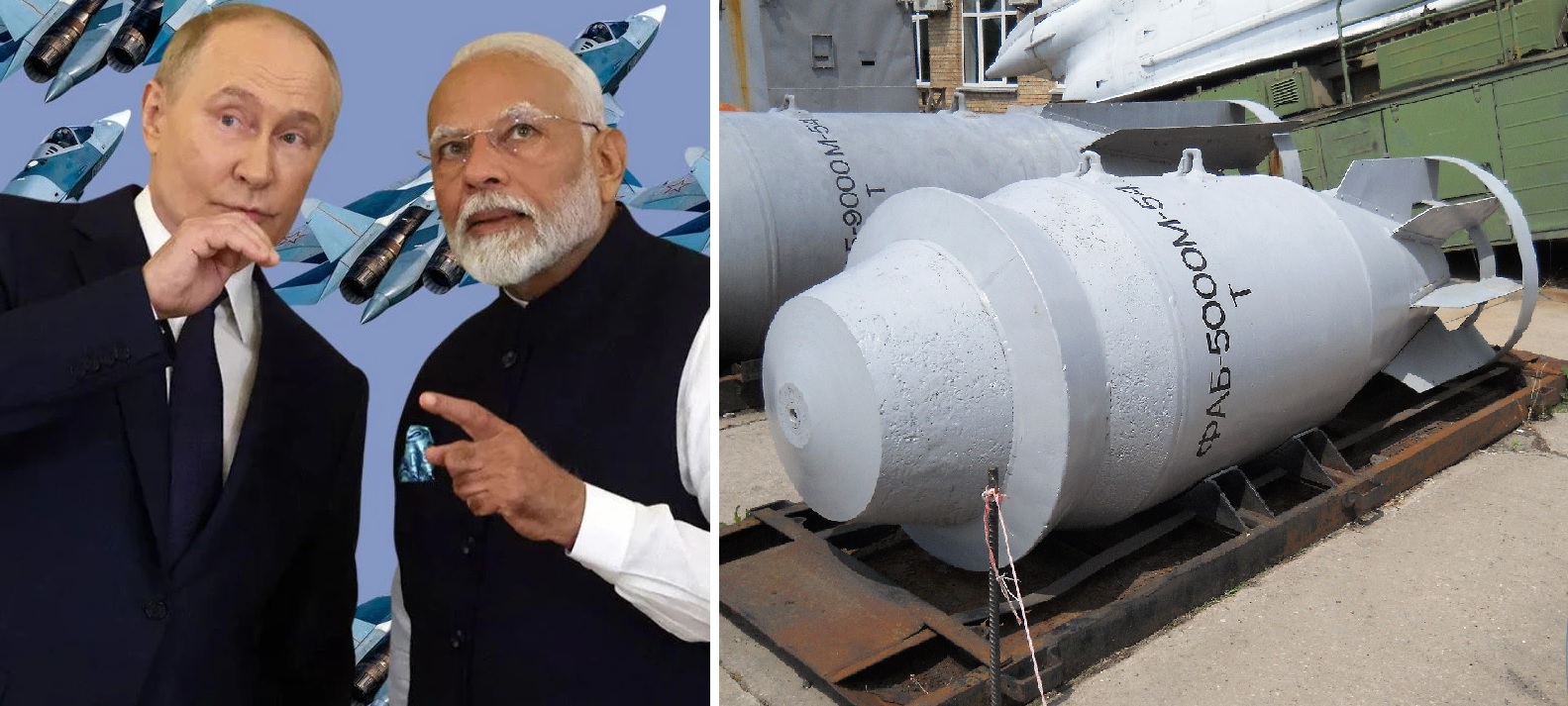 Russia Offers India Massive FAB-1500, FAB-3000 & FAB-5000 ‘Super Bombs’ Ahead of Putin’s Visit