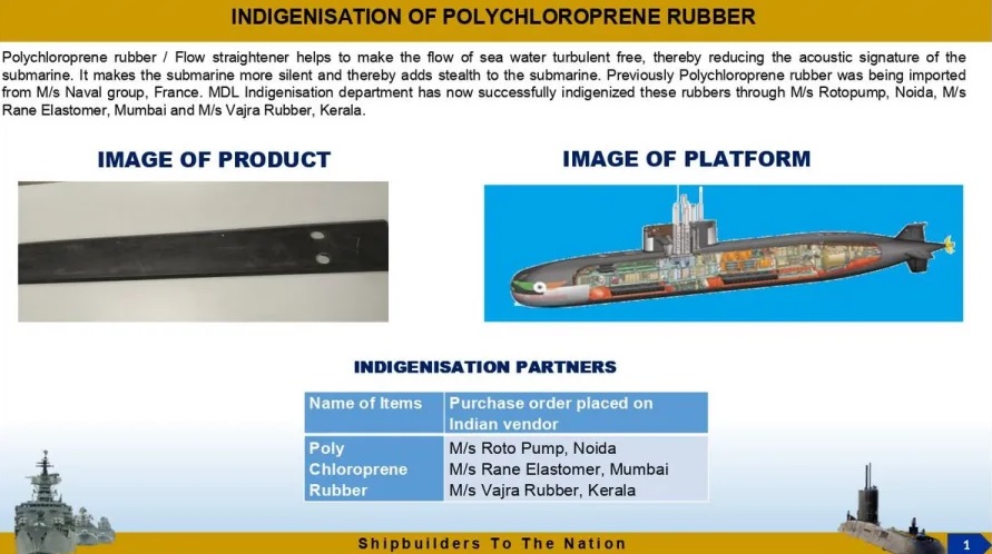 MDL Achieves Milestone in Indigenising Polychloroprene Rubber for Submarine Stealth