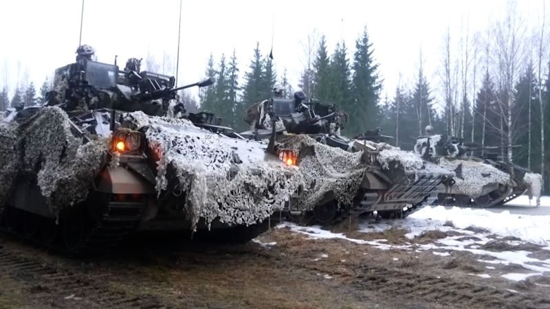 U.S. Army 1st Cavalry Division Conducts Mounted Maneuvers in Estonia During NATO Winter Camp