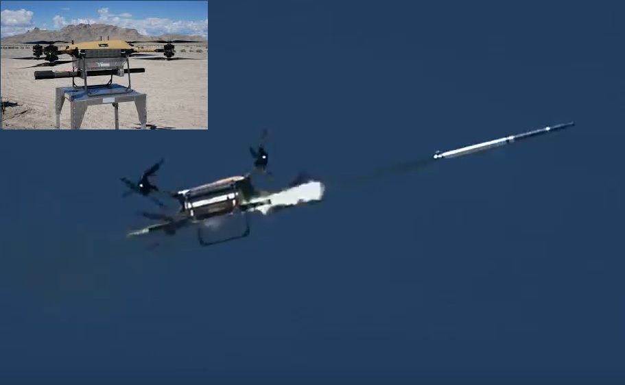 U.S. Army Conducts Successful Three-Shot Live-Fire Test of TRV 150 Drone Armed With APKWS Rockets