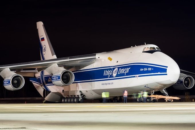 Russia’s Largest Military Cargo Plane "An-124"  Lands in Iran with Military Equipment Suspected