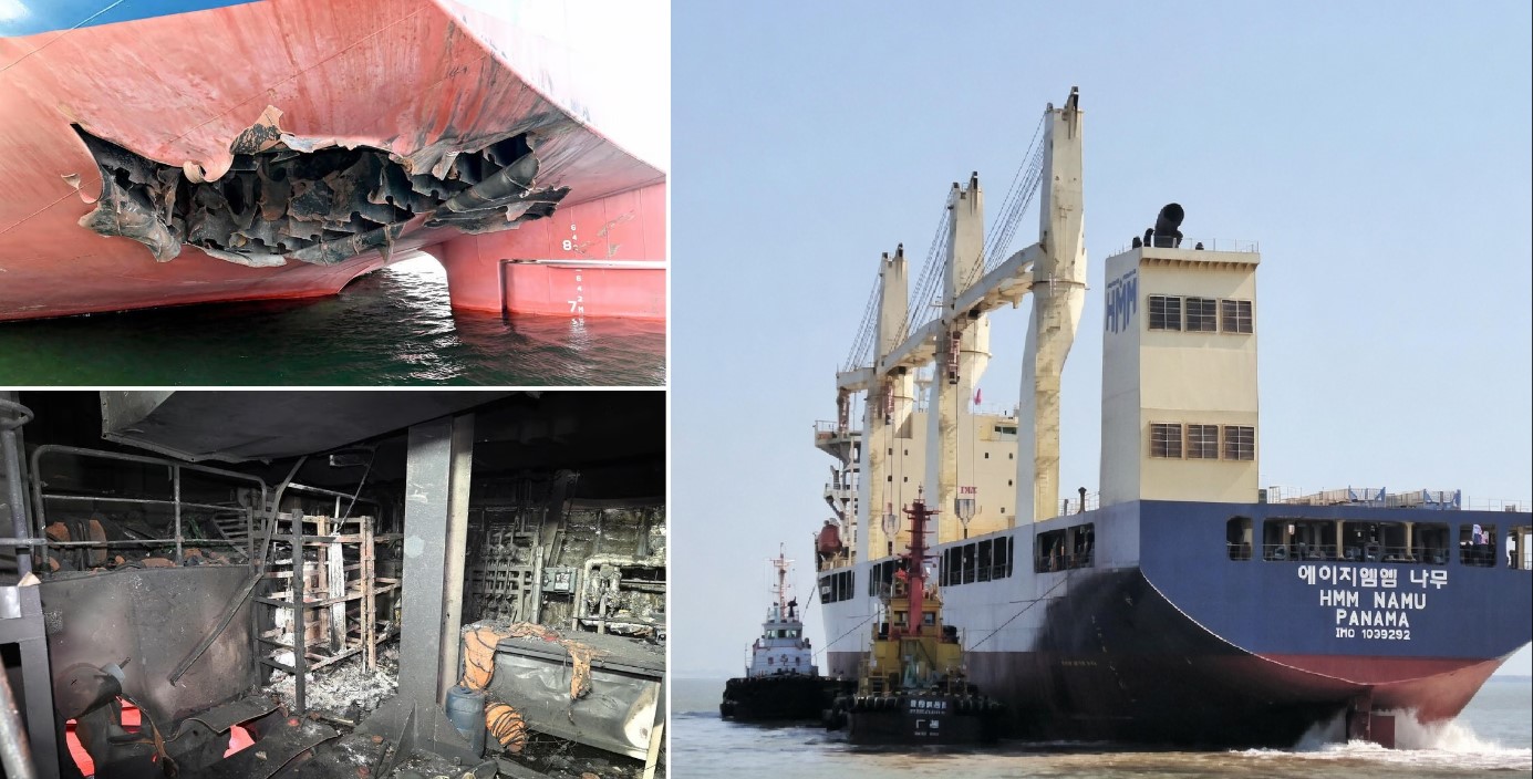 Two Iranian Drones Strike South Korean Cargo Vessel HMM Namu in Strait of Hormuz