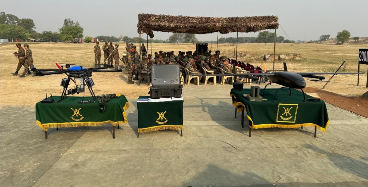 Indian Army Unveils Sirin Hexacopter Combat Drone with Machine Gun Integration